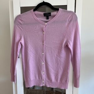 J Crew Featherweight Cashmere Cardigan (Pink Sz Small)